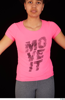 Zahara dressed pink t shirt sports upper body 0001.jpg